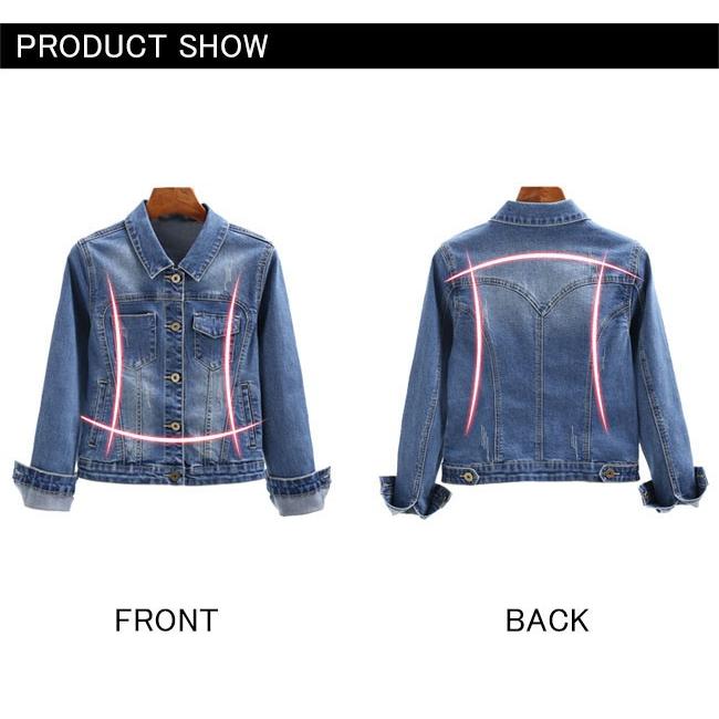 THOM WILLS レディース デニムコートジャケット 2色展開 アウター 春秋 女性 長袖 UsED風 上着 クール お洒落 Gジャン 着痩せ 通学 メンズライク 大きいサイズ バレンタイン 3