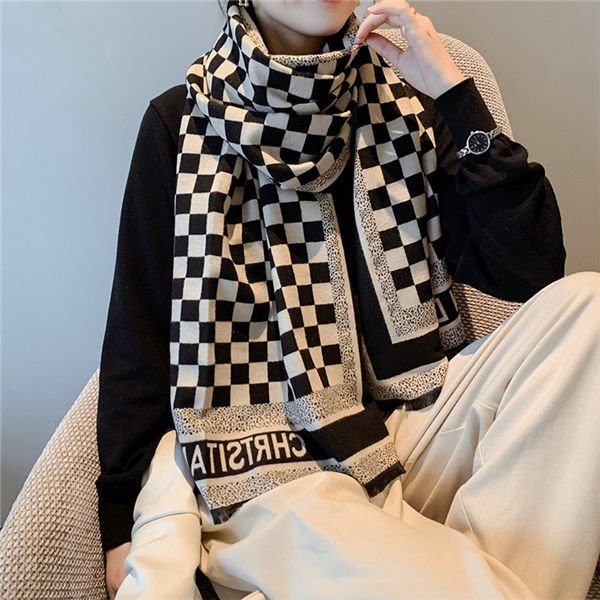 マフラー レディース 大判 プレゼント 女性 チェック柄 大判ストール ストール 大きい あったかい あたたかい 秋 学生 女性 カジュアル バレンタイン プレゼント