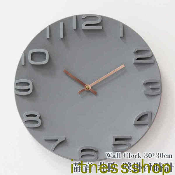 「12inch」 壁掛け時計 掛け時計 音がしない おしゃれ ウォールクロック クロック30cm 壁飾り 北欧 電池 静音 静か PVC 12inch 7col...