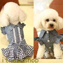 犬服 ワンピース ドッグウェア 犬 デニム服 トップス 犬の服 あったか かっこいい 秋 冬 超小型犬 小型犬 中型犬 猫 ペット 犬用 洋服 お散歩 まとめて...
