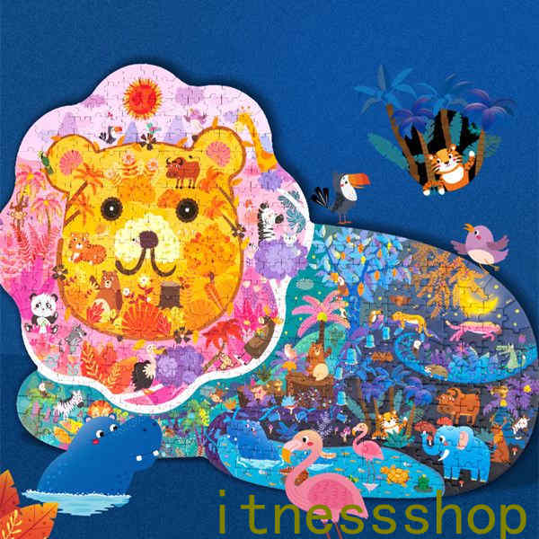 ジグソーパズル 不規則 プレゼント 親子 知育玩具 特別ピース 300枚 おもちゃ おしゃれ 可愛い 大人 子供 部屋飾り 動物 7歳以上