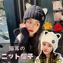 新生活 帽子 猫耳 ニット帽子 裏起毛 暖かい 冬 レディース メンズ お出かけ デイリー 可愛い おしゃれ シンプル ユニーク 撮影 秋 男女兼用