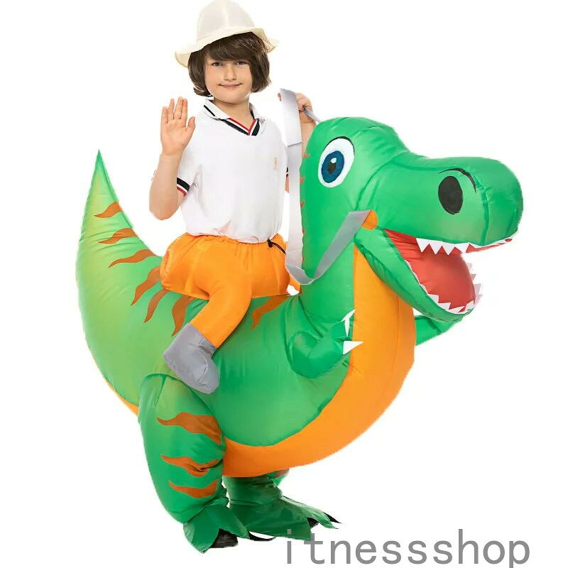 プレゼント ハロウィン 衣装 子供 恐竜 コスプレ 着ぐるみ キッズ用 子供用 おもしろ コスチューム アップロード 膨張式 衣装セット 変装 仮装 忘年会 二次会 ものまね クリスマス プレゼント イベント 文化祭 演劇 発表会 パーティー 空気充填 膨らむ 90cm-130cm itnessshop-10000152 イットネスショップ サンプル画像3