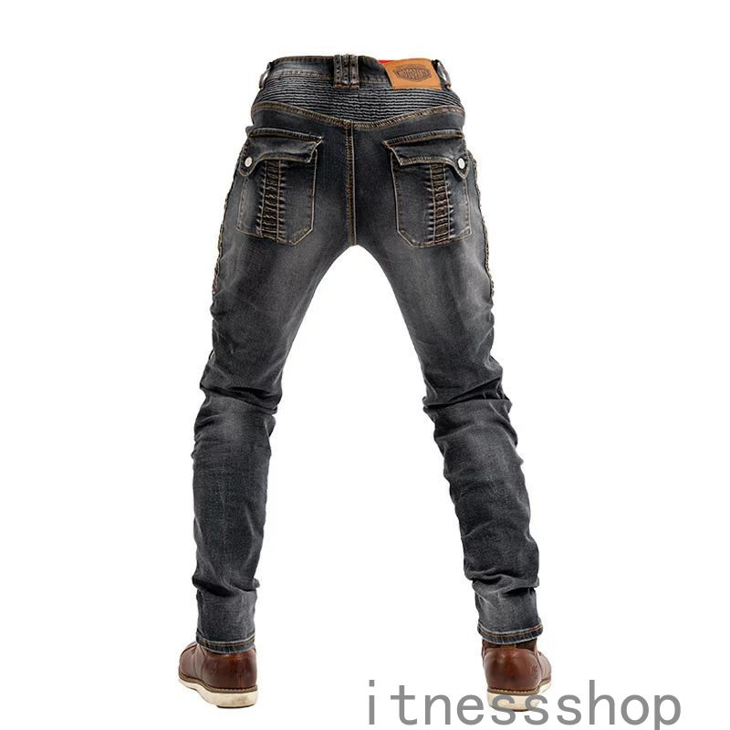 THOM WILLS 新生活 プレゼント バイク バイカーデニムパンツ ジーンズ メンズ バイクパンツ バイク用品 スリム 紳士 トレンド 細身 人気 耐磨 防寒 通気 ホワイトデー