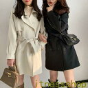 新生活 レディース ホワイト ブラック コート ツイードコート ロングコート スプリングコートアウター長袖 コート大人羽織りきれいめ着痩せカジュアル 黒 春秋 ...