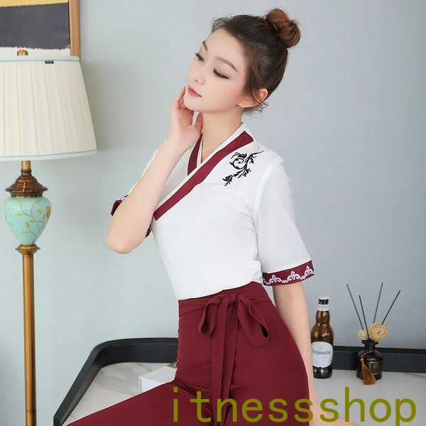 新生活 上下セットエステティック サロンウェア リラクゼーション クリニック 制服 ファンクショナルビューティー大きいサイズ ジュエリーホテルフロント作業服 人気 エステユニフォーム サロ ホワイトシャツ