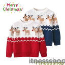 THOM WILLS 新生活 子供服 キッズ セーター 女の子 サンタ 長袖 クリスマス 上着 トップス ニット トナカイ 鹿柄 可愛い 男の子 キッズ用 子ど...