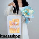 新生活 ギフト 母の日 プレゼント ソープフラワー 花束 ソープフラワー 枯れない花 石鹸花 カーネーション バラ ボックス 造花 フラワー ブーケ 結婚記念日...