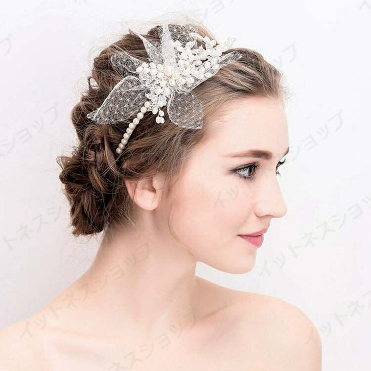 スーパーSALE10%OFF 新生活 ティアラ 王冠 カチューシャ ウェディング小物 ヘアアクセサリー 二次会 花..