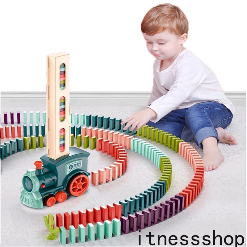 ドミノトレイン ドミノカー ドミノ積み木 ドミノ 電車 知育玩具 ドミノカー 電車おもちゃ 自動 ドミノ倒し おもちゃセット 自動 ドミノ倒し ドミノトレイン ...
