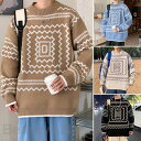 THOM WILLS ニットセーター オーバーサイズ セーター メンズ 冬 ニット メンズセーター 長袖 ニットセーター ゆったり 秋服 20代 30代 40代...