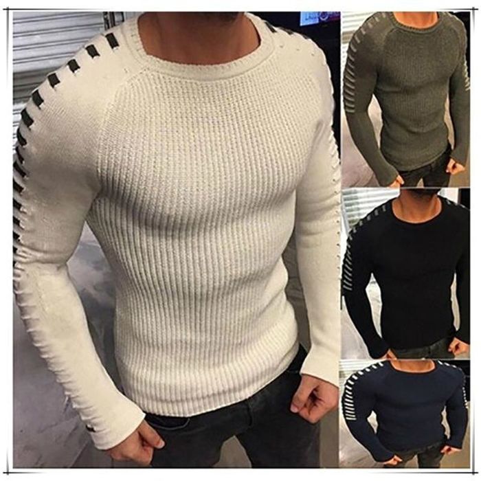 THOM WILLS ニット セーター メンズ 長袖 トップス カジュアル 暖かい ファッション 防寒 保温 2021 新作 秋冬 20代30代40代