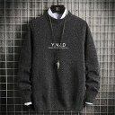 THOM WILLS セーター ニット メンズ 冬 シンプル 男性 無地 厚地 暖かい 通勤 ビジネス トップス やわらかい 2021秋新作 丸首 メンズ 青少...