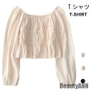 THOM WILLS 新生活 Tシャツ ブラウス レディース 秋 長袖 おしゃれ レース 可愛い キレイめ パフスリーブ ゆったり シンプル 無地 ルーズ 秋新...