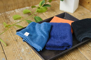 旭紡績　いとやのタオル　フェイスタオル 超長綿 ピマ綿100％ 黒　紺　藍　橙　日本製　つややか　ホテル仕様
