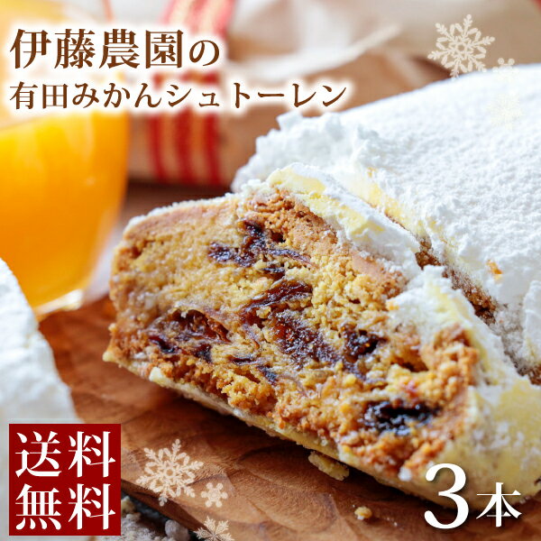 シュトーレン ギフト プレゼント 3本セット クリスマスケーキ 送料無料 メッセージカード可能 ドライフルーツ みかん 不知火 クリスマス 限定 数量限定 送料込 ドイツ 伝統 定番 洋菓子 贈り物