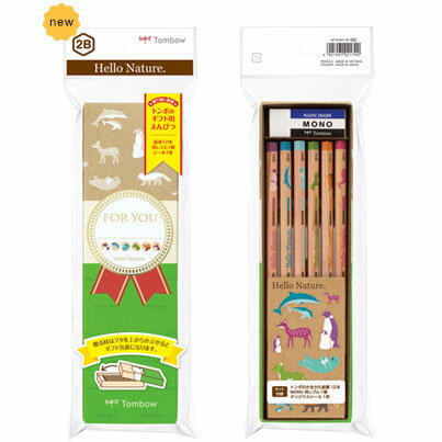 【メール便OK】トンボ鉛筆 ハローネイチャー鉛筆 6柄ギフトセット MP-KHN01-2B