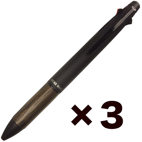 三菱鉛筆ピュアモルト 4&1 オークウッド プレミアム エディション 0.7 MSXE5200507.24 3本セット