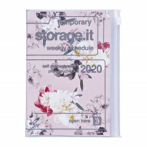 【メール便送料無料】マークス 2020年 手帳 ダイアリー B6レフト ストレージ ドット イット/フラワー ピンク