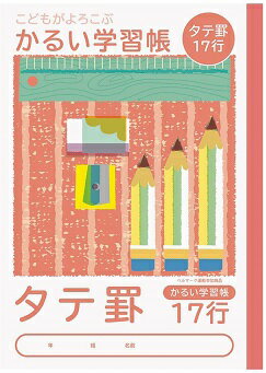 【メール便OK】こどもがよろこぶ かるい学習帳 セミB5 (タテ 17行)