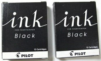 ランキング受賞!! パイロット 万年筆用カートリッジインキ IRF-12S-B 2箱 黒