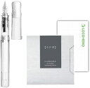 パイロット 万年筆 カクノ 細字F 透明本体 + iroshizuku カートリッジ + ロコネコ試筆用紙セット 冬将軍