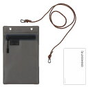 デルフォニックスインナーキャリングスマホポーチ【ブラック】&ショルダーストラップコード【ブラウン】ロコネコ用紙付きセット