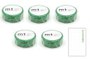カモ井 mt 1P マスキングテープ MT01P【まとめ買い5個】+ロコネコ用紙 (グリーン)