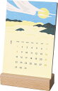 エルコミューン 2024年 卓上カレンダー 木製スタンド付き ランドスケープ CAL-078