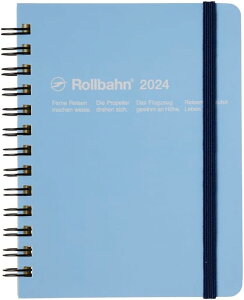 デルフォニックス 2024年 手帳 ロルバーン ダイアリー M (マンスリー) ライトブルー 140003-360