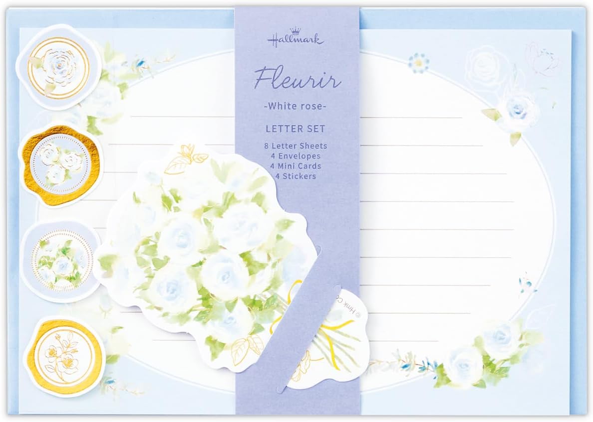 ホールマーク レターセット フルリール ホワイトローズ 833916