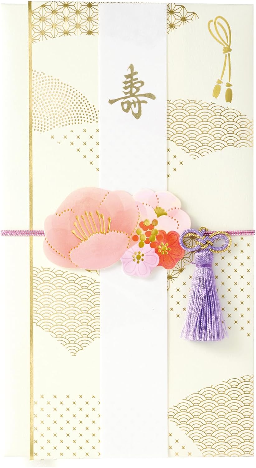 マルアイ 花飾り金封 キ30W 白