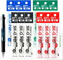 ゼブラ 多機能ペン 4色+シャープ クリップオンマルチ 黒 B4SA1-BK【本体】+ 替芯 SK-0.7芯 (黒3/赤3/青3/緑3) +ロコネコカード
