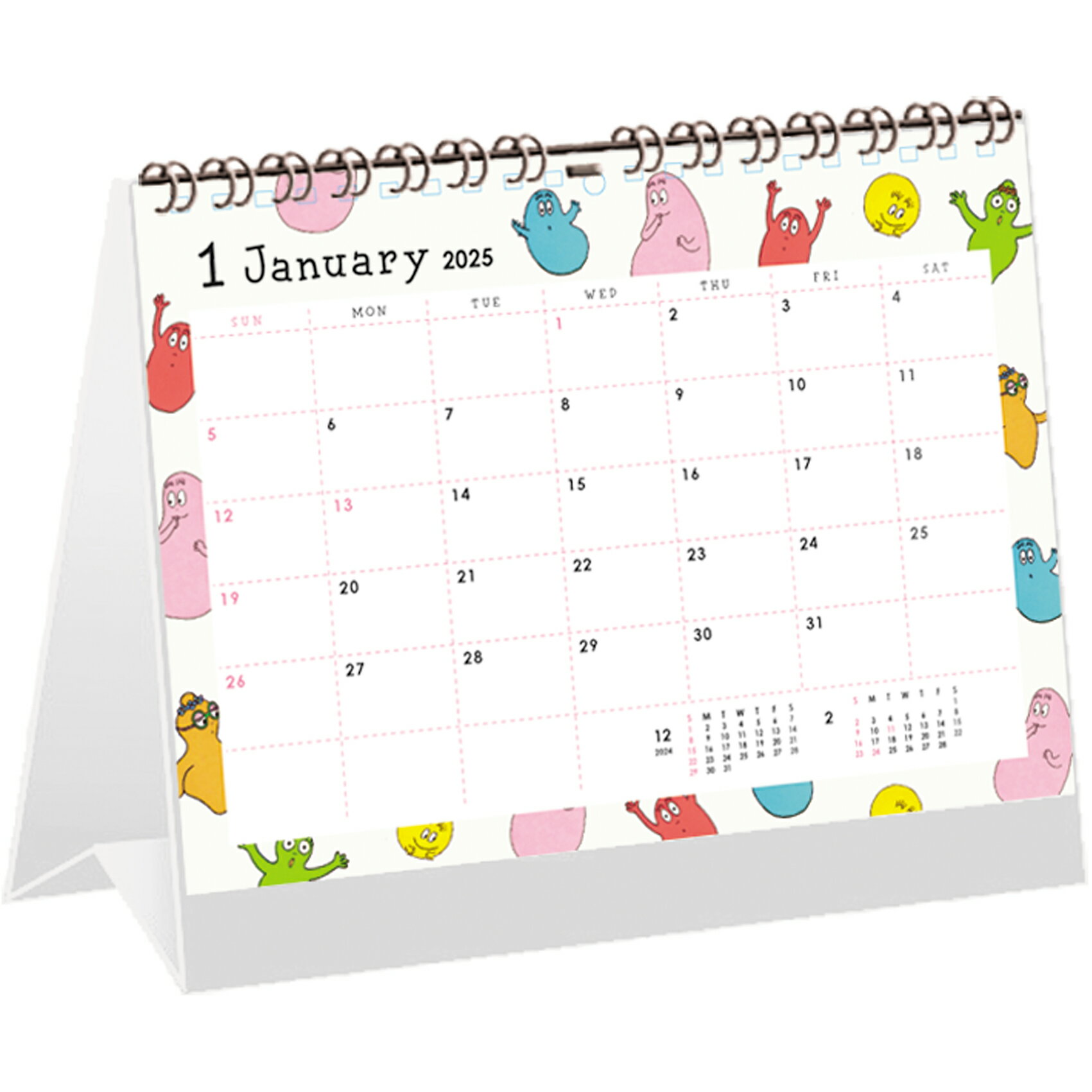 グリーティングライフ 2025年 卓上カレンダー (日始) バーバパパ C-1595-BB