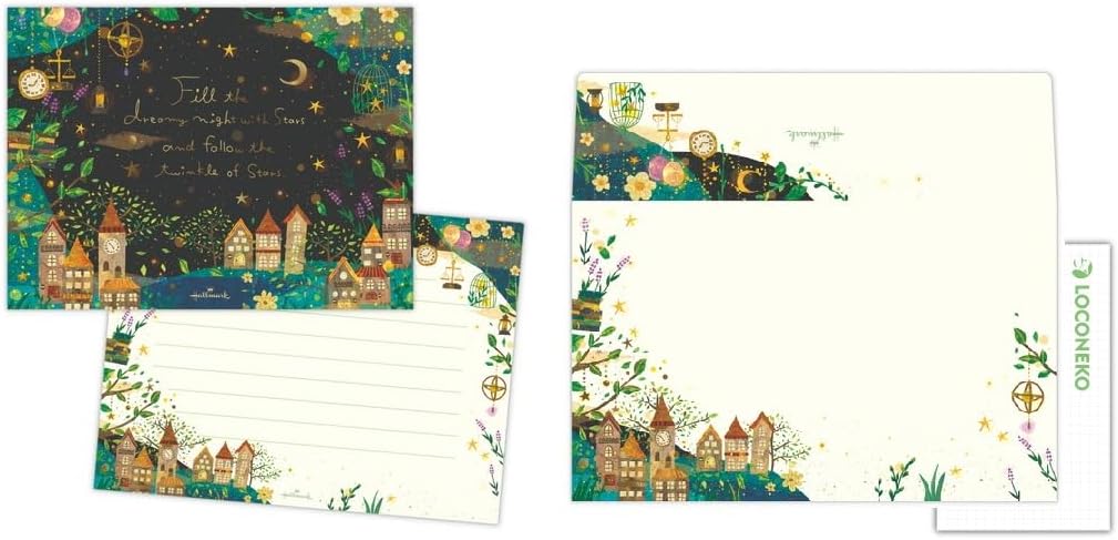 日本ホールマーク 【レターパッド + 封筒 セット】+ロコネコ用紙(星空の散歩)