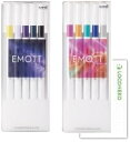 三菱鉛筆 サインペン EMOTT エモット 5色x2セット【ミッドナイトカラー+バーチャルカラー】+ ロコネコカード