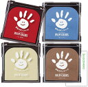 シヤチハタ 手形スタンプ パッドパームカラーズ PALMCOLORS HPS-A【まとめ買い4色】+ロコネコカード (こいあか・そらいろ・しろ・ちゃいろ)