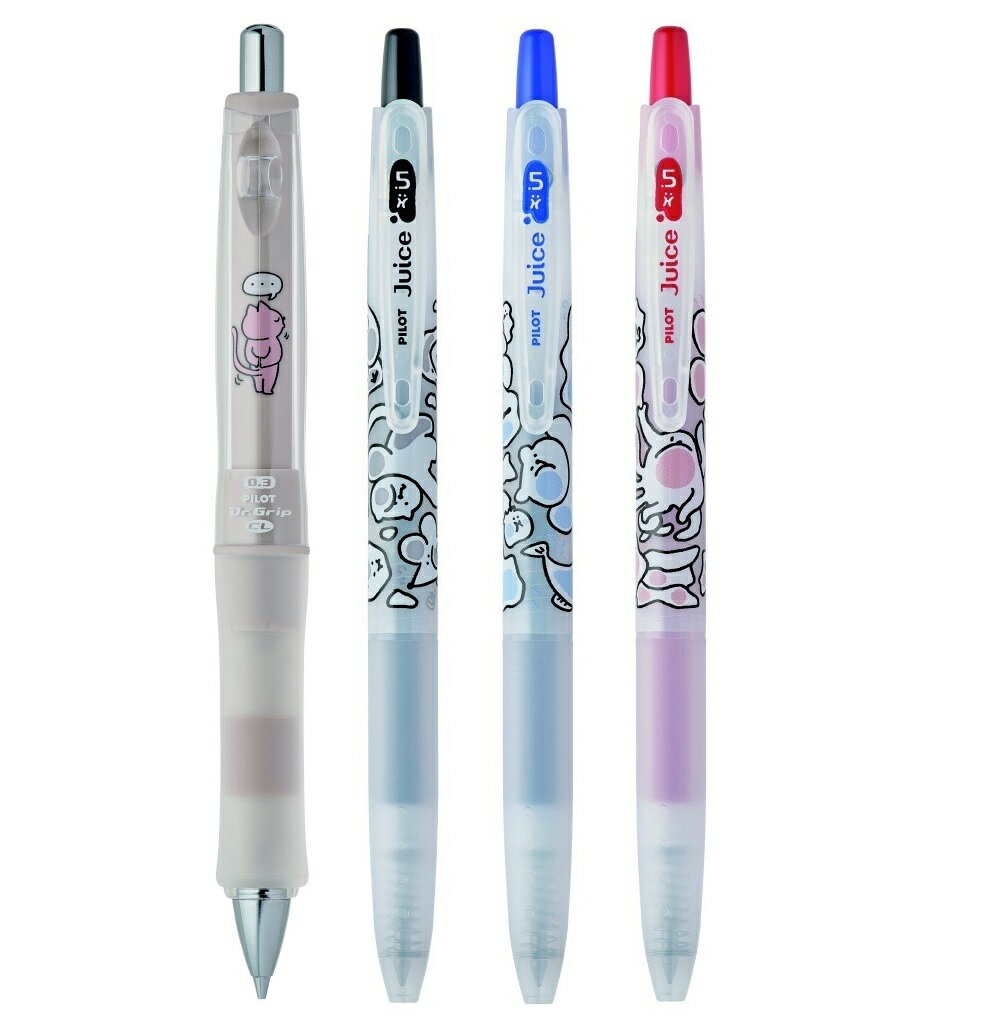 パイロット 限定 やまさきみのり ゆるーく応援【Play Border シャープ 0.3 やらネコ + Juice ボールペン0.5 黒/赤/青 プレッシャーに...