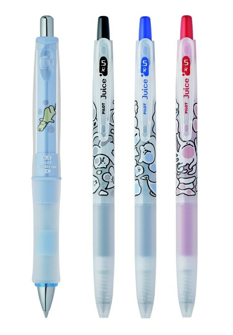 パイロット 限定 やまさきみのり ゆるーく応援【Play Border シャープ 0.3 だらだラクダ + Juice ボールペン0.5 黒/赤/青 プレッシャ...