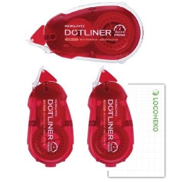 コクヨ テープのり ドットライナー 8.4mm【本体x1&詰替え用x2】+ロコネコカード (弱粘着)