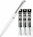 ぺんてる ゲルインキボールペン エナージェルフィルグラフィ 0.5mm 黒インク BLN2005【本体 + 替芯3本】+ロコネコカード (ホワイト)