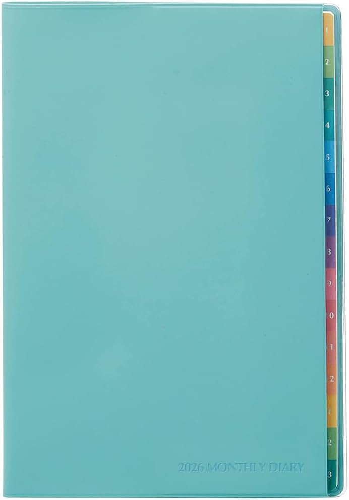 レイメイ藤井 2026年 カラーインデックスダイアリー B6 [マンスリーブロック] アクアグリーン RFD2650M