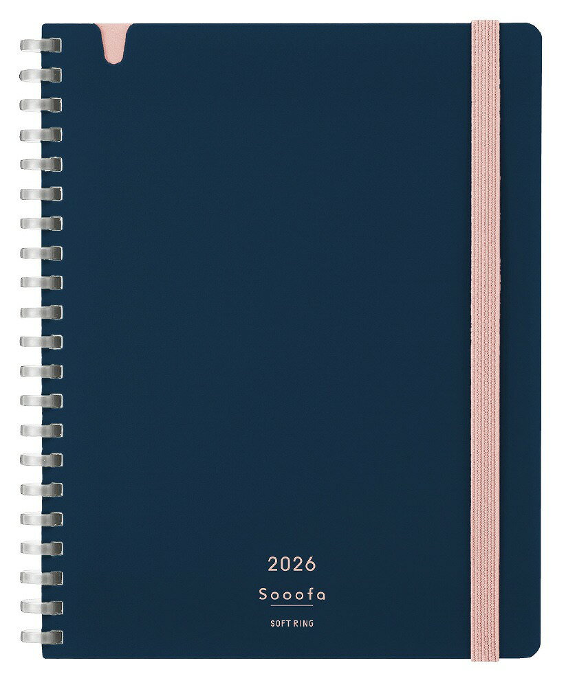 コクヨ 2026年 ソフトリングダイアリー 手帳 B6 [マンスリー] 12月始まり ネイビー ニ-SSMNDB-B6-26