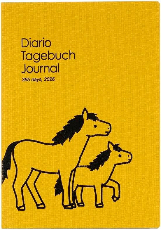 デルフォニックス 2026年 手帳 ダイアリー B6 [ウィークリーホリゾンタル] 1月始まり ポニー イエロー