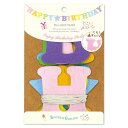 【メール便OK】布製ガーランド "HAPPY BIRTHDAY"(ライトカラー)お部屋をカラフルにデコレーション♪ 飾り 誕生日 お誕生会 ハーフバースデー バースデイ パーティー 記念 子供 撮影