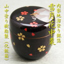 【茶道具】【棗】【送料無料】樹脂製内梨地溜塗中棗雪月花蒔絵山中塗り手描き(化粧箱)