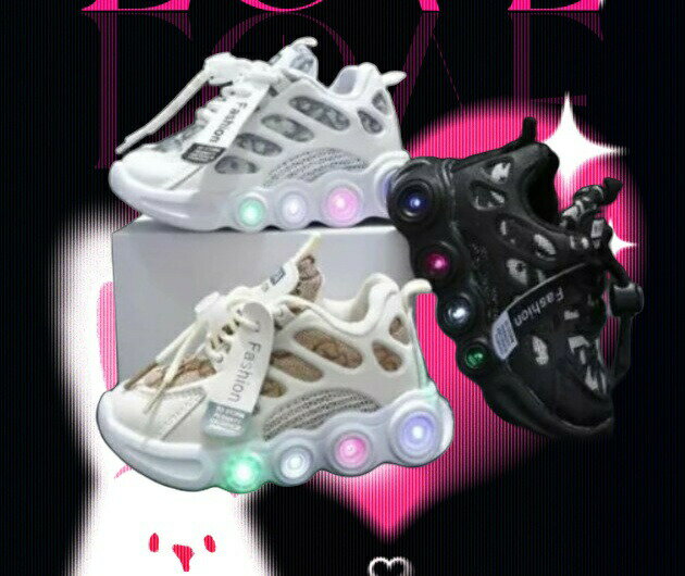 LED 光る靴 スニーカー 子供　 ショックライト キッズシューズ男女兼用 通学 ジュニア 遠足 運動会 歩..