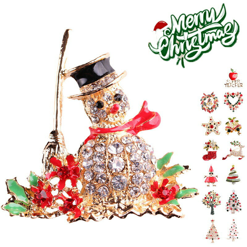 クリスマスブローチ ブローチ クリスマス おしゃれ かわいい 可愛い リースクリスマス クリスマスパー..