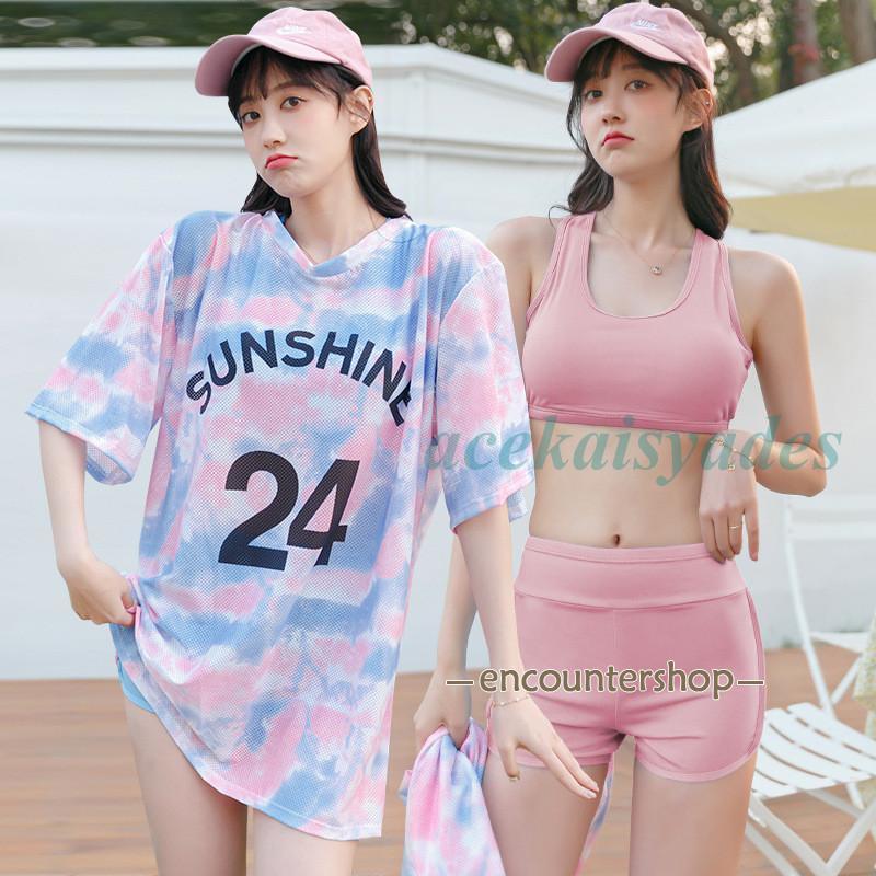 イトウショップ20の水着 レディース タンキニ スカート 2点セット かわいい セパレート ビーチウェア 体型カバー 大きいサイズ ママ水着 運動用 20代 30代 40代 50代｜アングル2