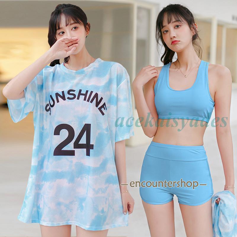 イトウショップ20の水着 レディース タンキニ スカート 2点セット かわいい セパレート ビーチウェア 体型カバー 大きいサイズ ママ水着 運動用 20代 30代 40代 50代｜アングル3
